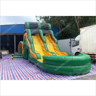 Outdoor Swimming Pool Inflatable Obstacle Course Challenge Race Interactive Large Inflatable Game Obstacle With Slide