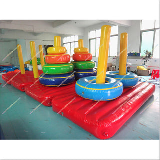 Team Building Games Inflatable Tower Of Hanoi Interactive Move Ring Toss Inflatable Sports Toys