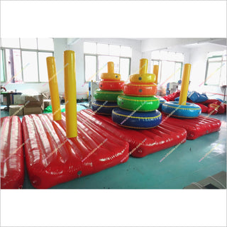 Team Building Games Inflatable Tower Of Hanoi Interactive Move Ring Toss Inflatable Sports Toys