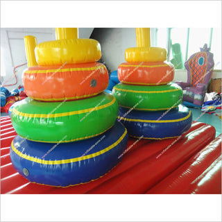 Team Building Games Inflatable Tower Of Hanoi Interactive Move Ring Toss Inflatable Sports Toys