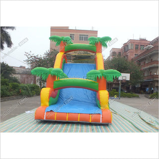 Tropical Obstacle Course Jumper Rental Inflatable Fun Run Assault Course Bouncy Castle For Sale