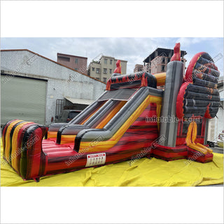 Outdoor Inflatable 3D Monster Truck Bounce Slide Combo Inflatable Jump House Bouncy Castle Double Slide