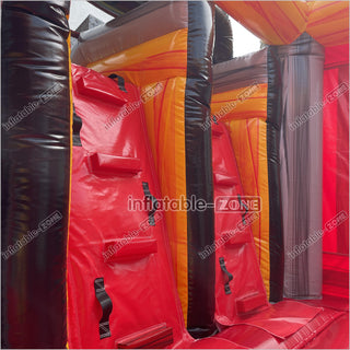 Outdoor Inflatable 3D Monster Truck Bounce Slide Combo Inflatable Jump House Bouncy Castle Double Slide