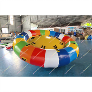 Water Game Online UFO Inflatable Disco Boat Water Rotating Gyroscope Inflatable Flying Towable Tubes For Boating