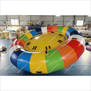 Water Game Online UFO Inflatable Disco Boat Water Rotating Gyroscope Inflatable Flying Towable Tubes For Boating