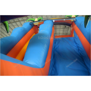 Palm Paradise Inflatable Water Slide Tropical Single Lane Wet Dry Waterslide Inflatable Pool