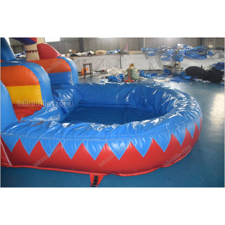 Palm Paradise Inflatable Water Slide Tropical Single Lane Wet Dry Waterslide Inflatable Pool