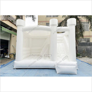 Inflatable Wedding Bounce House Combo Commercial Jumper White Bouncy Castle With Slide For Parties Near Me