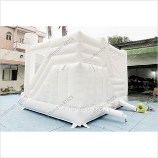 Inflatable Wedding Bounce House Combo Commercial Jumper White Bouncy Castle With Slide For Parties Near Me