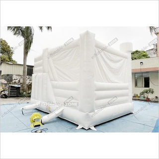 Inflatable Wedding Bounce House Combo Commercial Jumper White Bouncy Castle With Slide For Parties Near Me