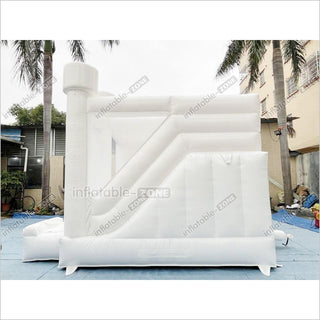 Inflatable Wedding Bounce House Combo Commercial Jumper White Bouncy Castle With Slide For Parties Near Me