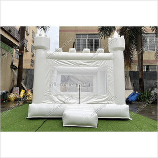 White Inflatable Wedding Bouncy Castle Soft Play Fun Inflatable Backyard Bounce House For Kids Outdoor