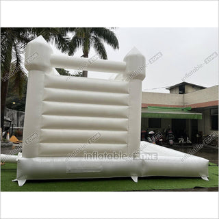 White Wedding Bouncy Castle With Slide Combo Inflatable Party Bounce House With Ball Pit Pool