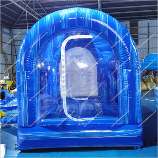 Winter Wonderland Inflatable Xmas Snow Globe Bubble Inflatable House With Tunnel Photo Booth Hire - Inflatable-Zone