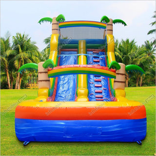 Inflatable Water Slides Commercial Pool, Blow Up Bounce House Water Slide Combo