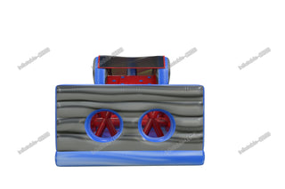 Happy Hop Obstacle Inflatable Course Bouncer Double Lane Slide Inflatable Rock Wall Obstacle Course Jumper