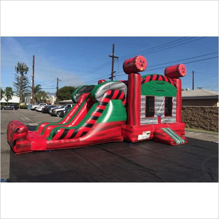 Happy Hop Castle Bouncer With Slide And Hoop Large Inflatable Bounce House Combo