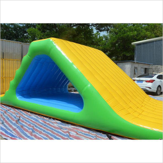 Commercial Inflatable Floating Freefall Water Slide Toy Logo Customized