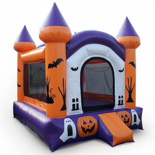 Bouncing Fun Halloween Inflatable Jumping House Festival Ghost Carnival Party Inflatable Castle And Pumpkins