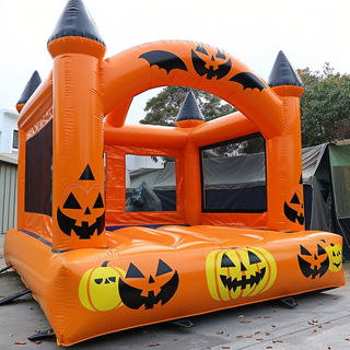 Jumping Castle Pumpkin Inflatable Bouncer Trampoline Halloween Moonwalk Orange Inflatable Party House