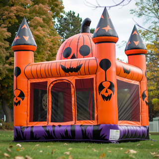 Commercial Pumpkin Inflatable Bouncy Castle Crazy Halloween Jump House For Holiday-Themed Events