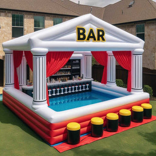 Inflatable Outdoor Pool Bar Water Blow Up Bar Party Event Backyard