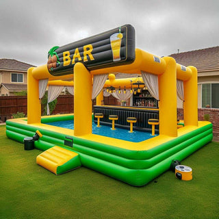 Inflatable Pool Bar for Adults Inflatable Pub House Blow Up Pool Bar with seats for Party Rental