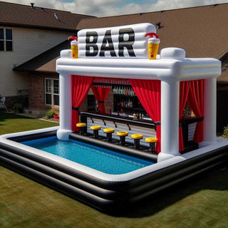 Coolest Inflatable Outdoor Pool Bar Water Blow Up Bar Party Event Backyard