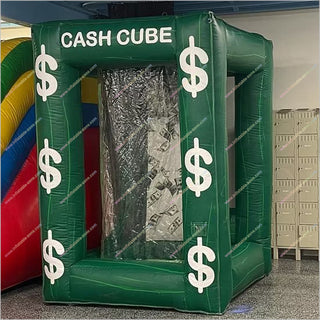 Inflatable Cash Cube Interactive Challenge Air Sealed Inflatable Cash Booth Money Grabbing Game