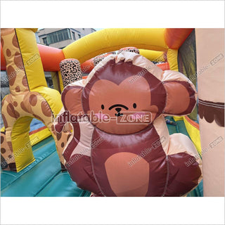 Commercial Kids And Adults Outdoor Inflatable Tropical Obstacle Course Playground Near Me