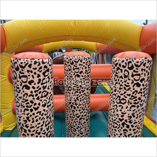 Commercial Kids And Adults Outdoor Inflatable Tropical Obstacle Course Playground Near Me