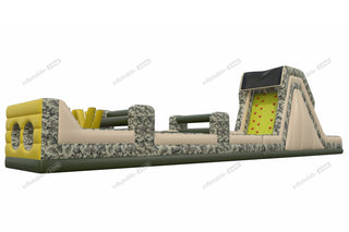 Army Inflatable Assault Course Inflatable Obstacle Race Commercial Inflatable Obstacle Course With Slide