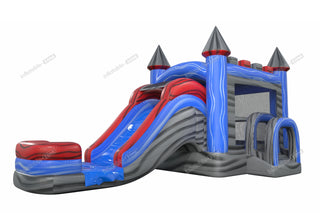 Bounce And Water Slide Combo Blow Up Jumping Castle With Pool Inflatable House For Adults