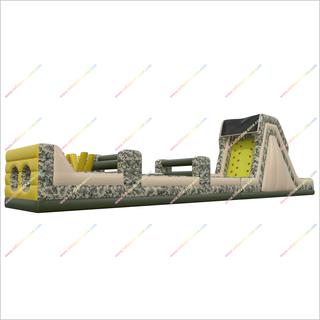 Army Inflatable Assault Course Inflatable Obstacle Race Commercial Inflatable Obstacle Course With Slide