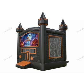 Funny Happy Halloween Small Bouncy Castle Rental Inflatable Outdoor Play Equipment Pumpkin Bounce House Near Me