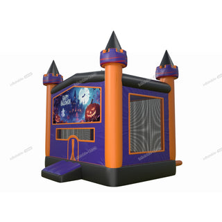 Happy Halloween Birthday Haunted Bouncy Castle Inflatable Parties Near Me Pumpkin Ghost Local Bounce House Rentals