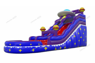 Planet Z Inflatable Water Slide Astronaut Adventure Wet And Dry Water Slide Inflatable Castle Pool