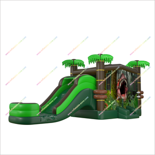 Bounce Combo Jumping House With Water Slide Inflatable Water Play Center Jungle Bouncy Castle Waterslide Rentals