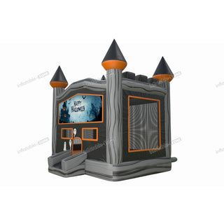 Happy Halloween My Friends Bounce House Party Rentals Inflatable Ghost With Pumpkin Small Bouncy Castle Indoor