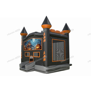 Haunted House Halloween Inflatable Bouncer Equipment Pumpkin Moon Bounce Hire Jumping Castle Near Me