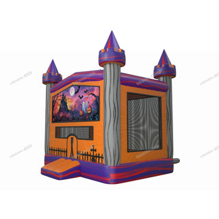 Inflatable Pumpkin Ghost Haunted House Jumping Castle Outdoor Play Structure Halloween Bouncy House Rental