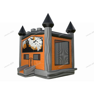 Small Commercial Bouncy Castle Ghost Face Pumpkin Halloween Theme Bounce House Indoor Inflatable Play Area