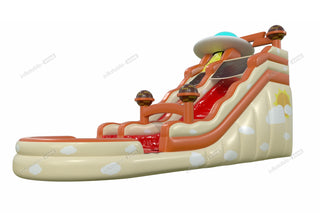 Backyard Splash Water Slide Inflatable Astronaut Commercial Single Lane Waterslide Inflatable Play Pool