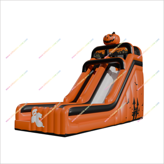 Funny Halloween Pumpkins Inflatable Slide Rental Outdoor Play Toys Jump And Slide Bouncer