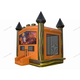 Inflatable Pumpkin And Ghost Jumping Castle Near Me Small Bounce House Rental Halloween Inflatables For Yard