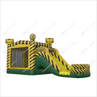 Best Combo Slide Water Bounce House Inflatable Toxic Zone Blow Up Bouncing Castle Inflatable Water Slide Into Pool - Inflatable-Zone