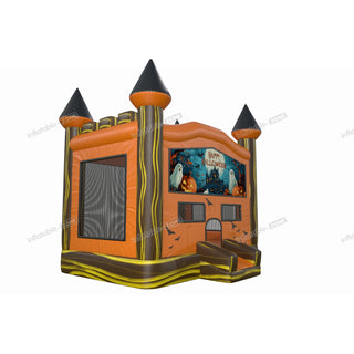 Best Happy Halloween Haunted Jumping Castle Ghost And Pumpkin Inflatable Spooky Bounce House Rental