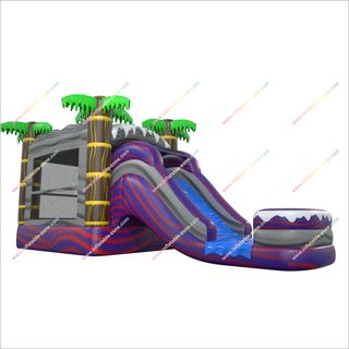 Wet And Dry Combo Inflatable Big Water Slide Bounce House Commercial Jumping Castle For Sale