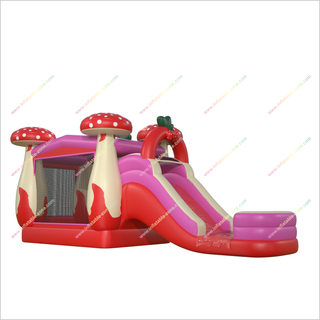 Giant Inflatable Mushroom Bounce House Water Slides Combo Forest Jumping Castle Water Slide For Sale - Inflatable-Zone