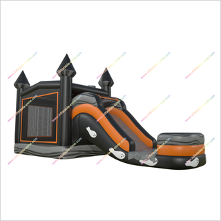 Halloween Ghost Pumpkin Inflatable Slide And Bounce House Jumping Castle And Water Slide Combo Inflatables For Rent